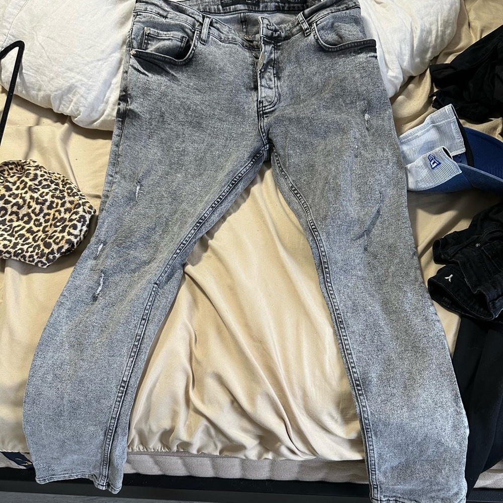 Men’s Acidwash Denim Pants